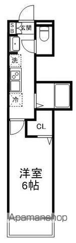 MELDIA京成大和田Ⅱ(1K/3階)の間取り写真
