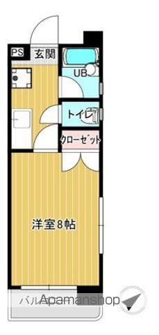 ユニテック九品寺(1K/3階)の間取り写真