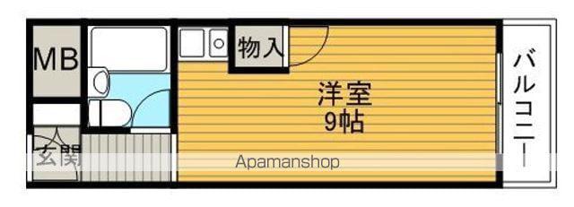 JGS緑丘マンション(ワンルーム/2階)の間取り写真