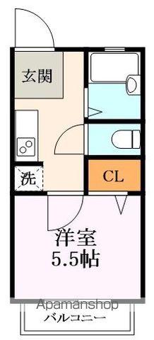 ヤングハイツ水度坂(1K/1階)の間取り写真