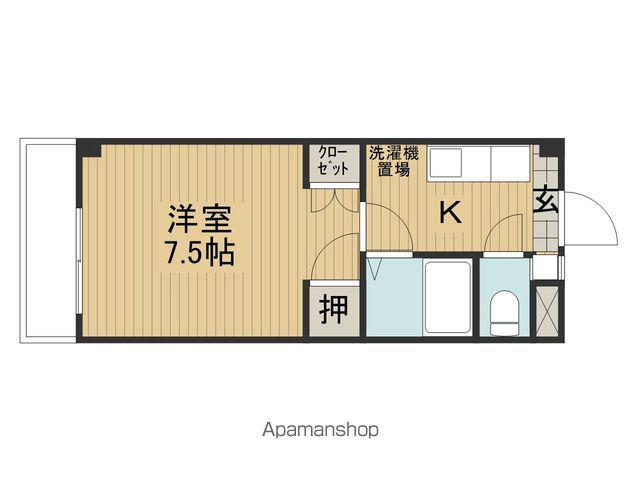 長倉Mハイツ(1K/1階)の間取り写真