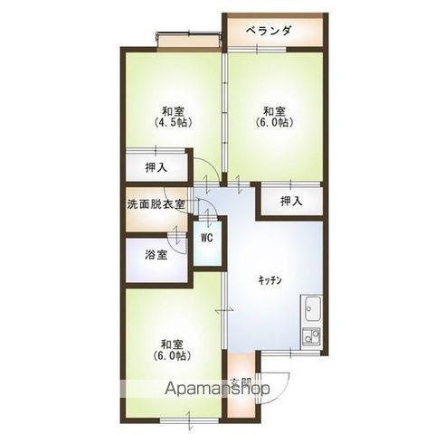 イオボヌール内野(2LDK/2階)の間取り写真