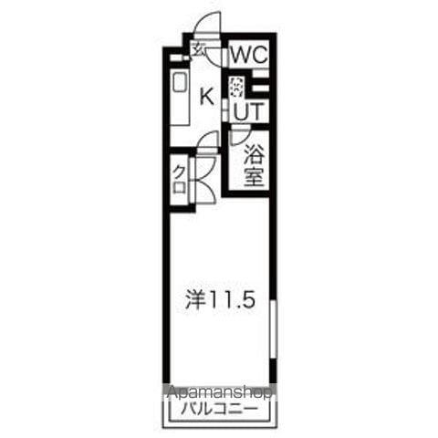 シティライフ本山東(1K/2階)の間取り写真