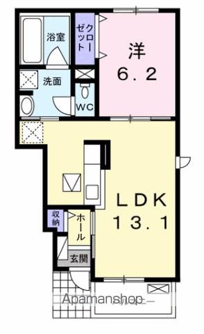 メゾンシャルムⅠ(1LDK/1階)の間取り写真
