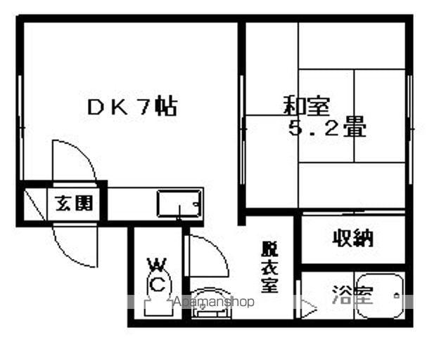 ヴィラージュ藤(1DK/1階)の間取り写真