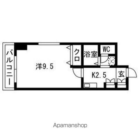 第2川崎スパマンション(1K/9階)の間取り写真
