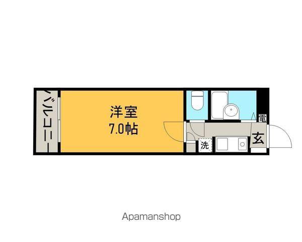 ルミエール新生(1K/2階)の間取り写真
