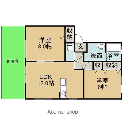 ハイムフローラ(2LDK/1階)の間取り写真