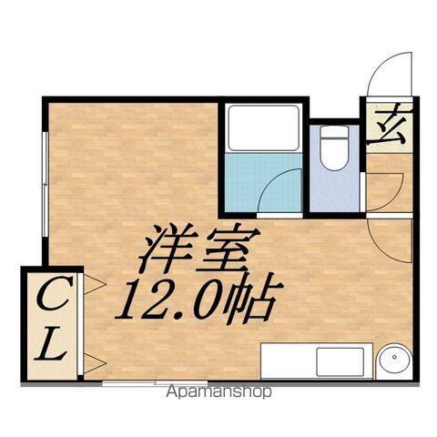 WOOD611(ワンルーム/1階)の間取り写真