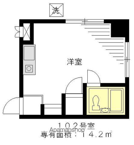 Mトレフル(ワンルーム/1階)の間取り写真