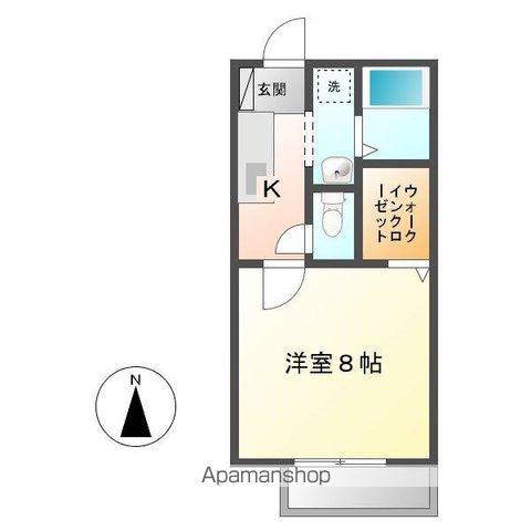 ジュネス大黒(1K/2階)の間取り写真