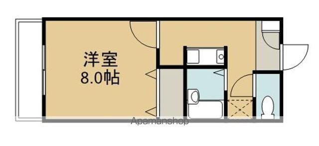 レシエル21(1K/2階)の間取り写真