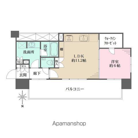 プラウドタワー名古屋伏見(1LDK/14階)の間取り写真