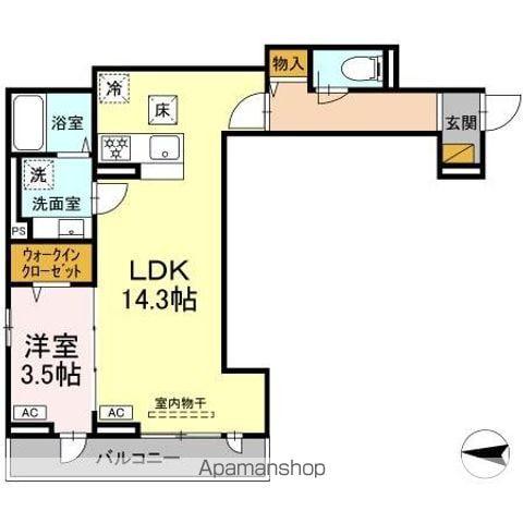 DーSOLACE幕張本郷1丁目(1LDK/1階)の間取り写真