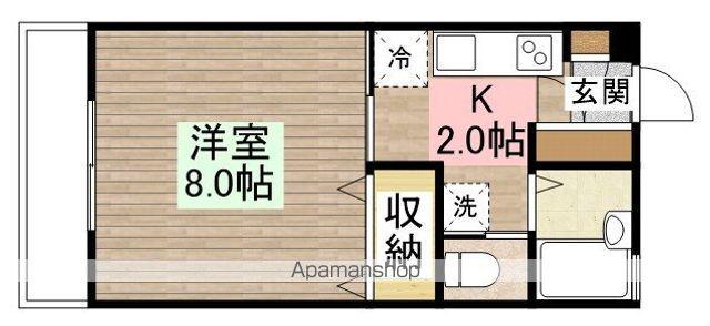 ルミネⅡ(1K/1階)の間取り写真