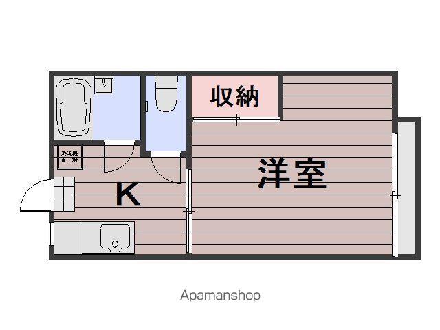 シティハウスK(1K/1階)の間取り写真