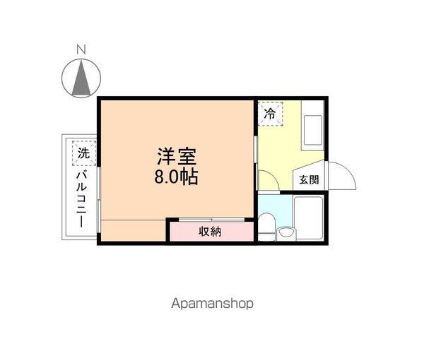 パークハイツ呉羽(1K/2階)の間取り写真