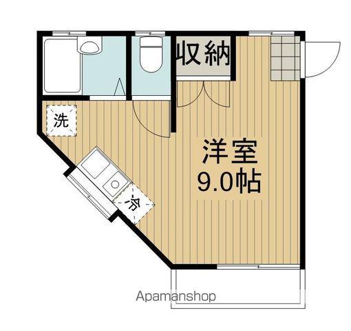 プチヴェール(ワンルーム/2階)の間取り写真