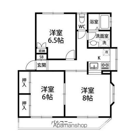 メゾンパル(3K/1階)の間取り写真