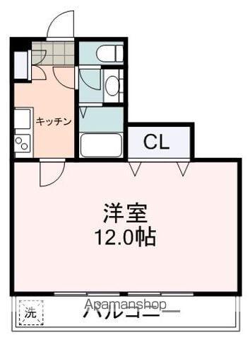 ガーデン音羽(1K/3階)の間取り写真