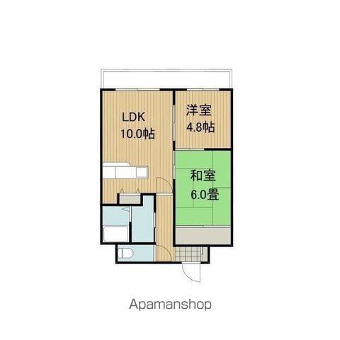 ビッグバーンズマンション北郷Ⅱ(2LDK/2階)の間取り写真