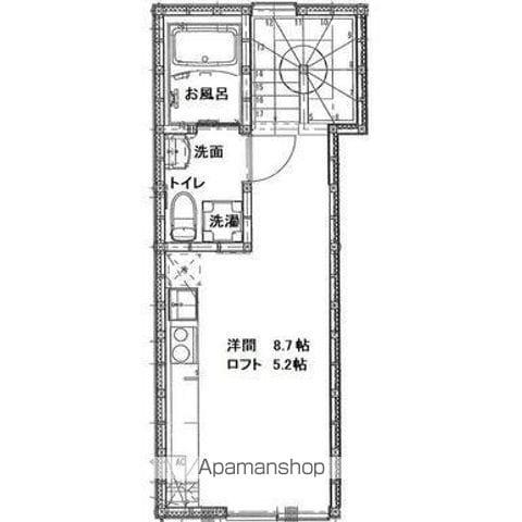 オリンポスヒル(ワンルーム/2階)の間取り写真