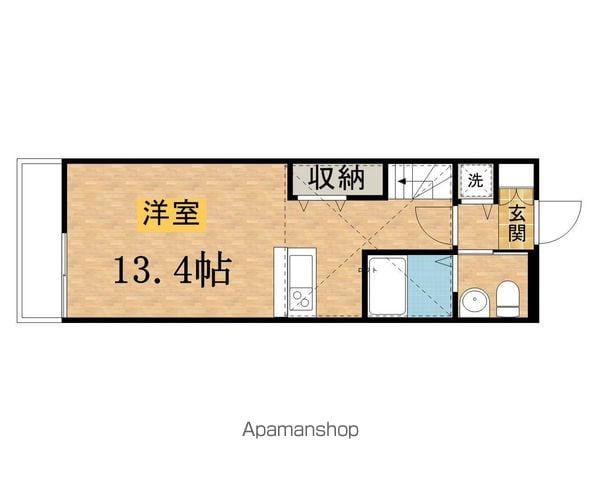 スカイスイート(ワンルーム/2階)の間取り写真