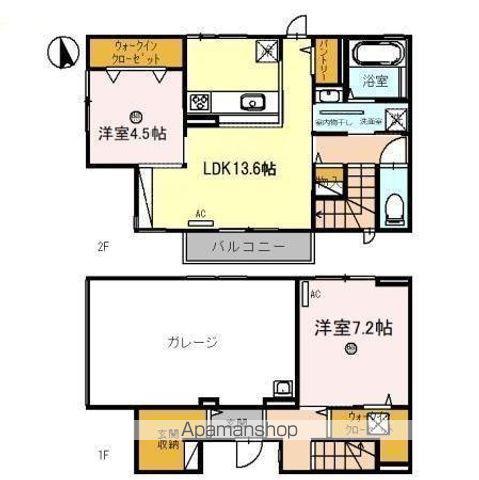 ヴェルデ秋葉町(2LDK/1階)の間取り写真