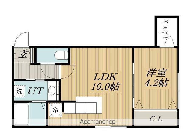 インデックス手稲(1LDK/4階)の間取り写真