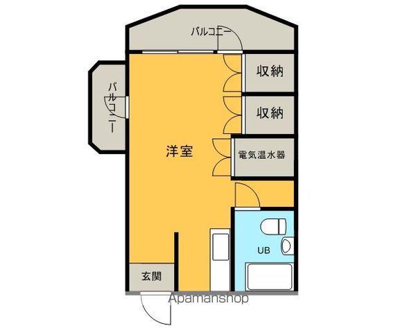 グレースハイツ(ワンルーム/3階)の間取り写真