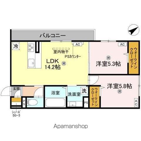D-ROOM守山3丁目(2LDK/3階)の間取り写真