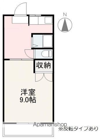 ホームズ1(1K/4階)の間取り写真