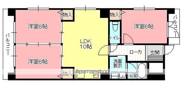 ルプリドール三条(3LDK/3階)の間取り写真
