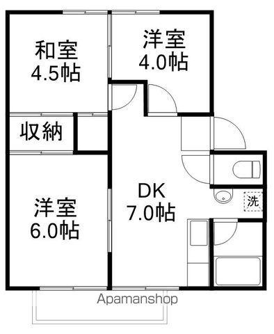 サンパーラハイツ(3DK/1階)の間取り写真