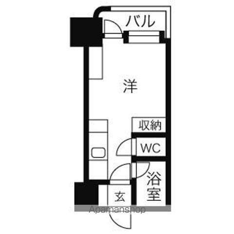 アン・セリジェ弐番館(ワンルーム/2階)の間取り写真