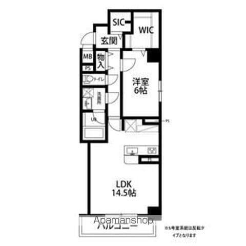 レジデンス京町通(1LDK/5階)の間取り写真