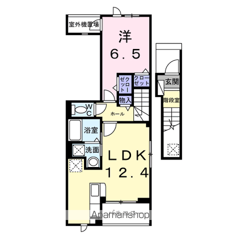 セイジュ(1LDK/2階)の間取り写真