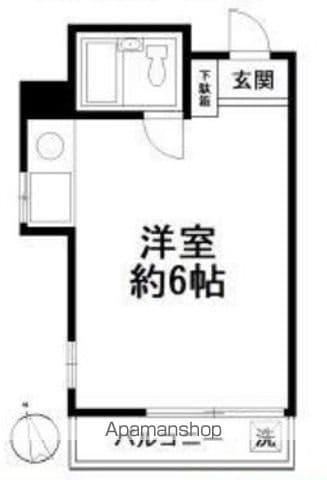 原宿竹中ハウス(ワンルーム/2階)の間取り写真