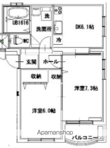 COMFORT.T.M(2DK/3階)の間取り写真