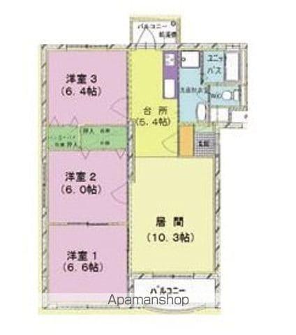 ブライムセントラル(3LDK/3階)の間取り写真