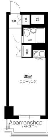 ライオンズマンション千駄ヶ谷第二(ワンルーム/3階)の間取り写真