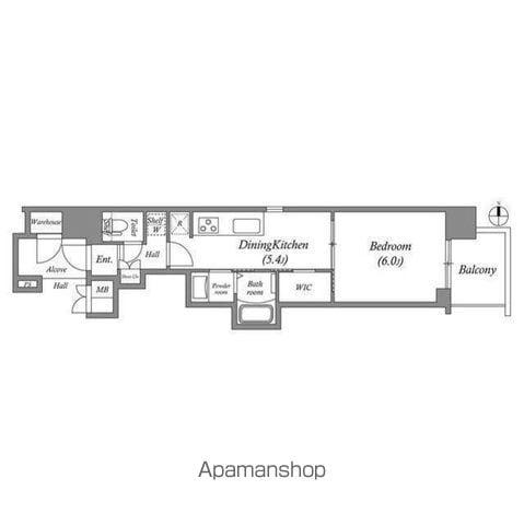 エステムコート名古屋平安通クチュール(1DK/3階)の間取り写真