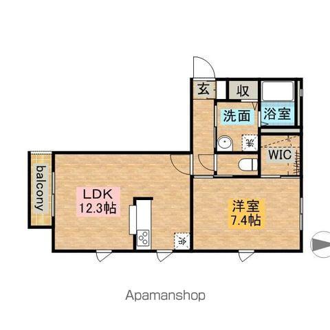 ソラール(1LDK/1階)の間取り写真