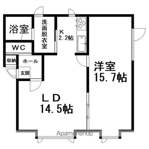 アルファ5(1LDK/2階)の間取り写真
