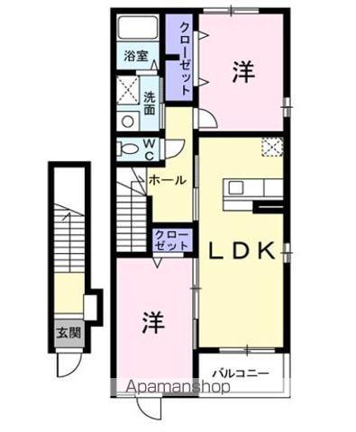 セント・アニ-M(2LDK/2階)の間取り写真