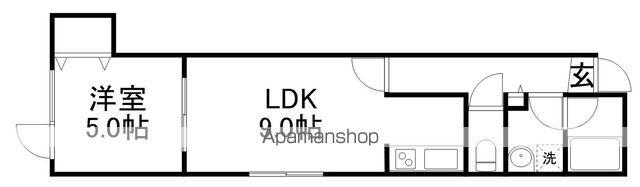 フロルドゥコルザⅡ(1LDK/1階)の間取り写真