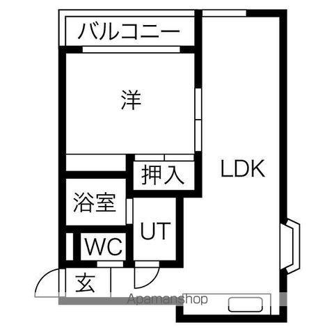 メゾン尾張旭(1LDK/2階)の間取り写真