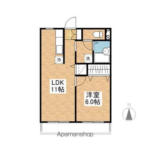 エスペランサ(1LDK/2階)の間取り写真