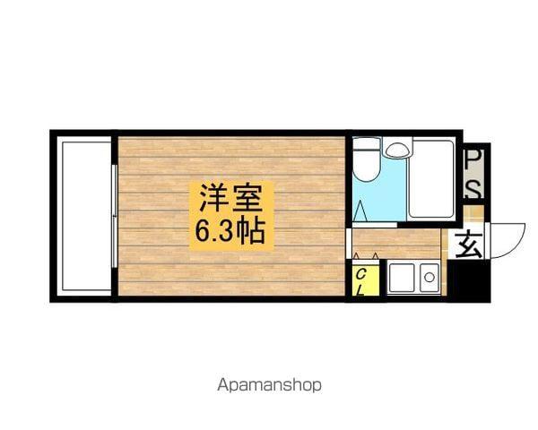 ドール八事富士見(1K/3階)の間取り写真