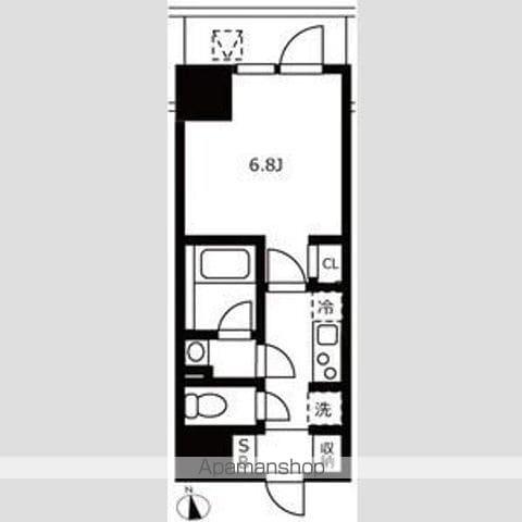 ハーモニーレジデンス浜松町(1K/7階)の間取り写真